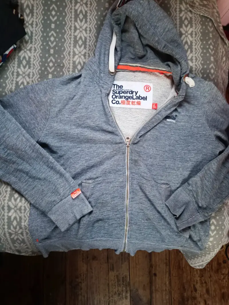 Polerón con capucha Superdry gris