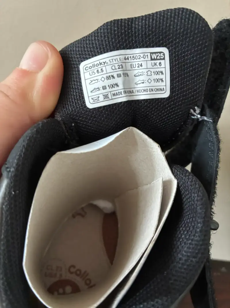 Zapatillas altas para niños Colloky negras Talla23 - 4