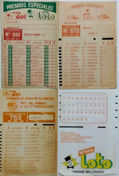 Tarjetas antiguas de Polla Gol y Loto - miniatura 1