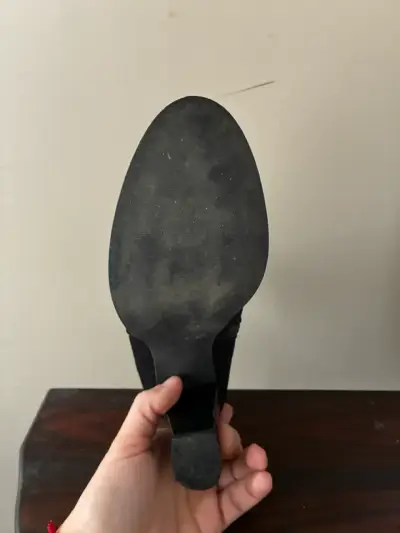 Botines de gamuza negra con tacón alto - miniatura 5