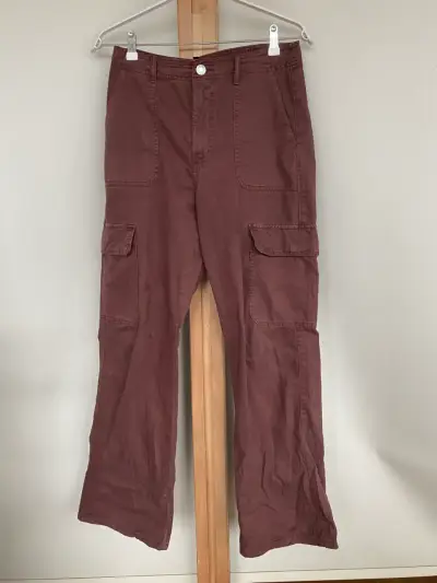 Pantalones cargo marrones Zara talla  38 - miniatura 1