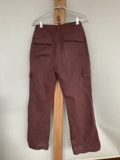 Pantalones cargo marrones Zara talla  38 - miniatura 3