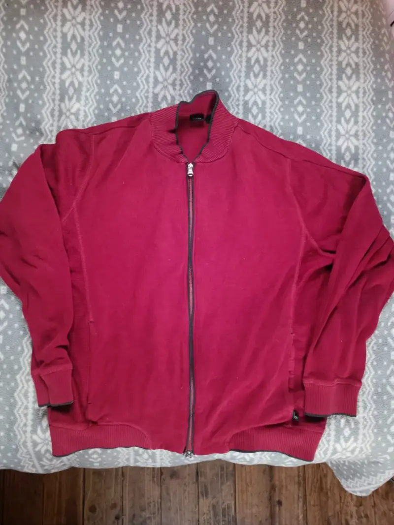 Chaqueta Hugo Boss de algodón roja con cierre - 1