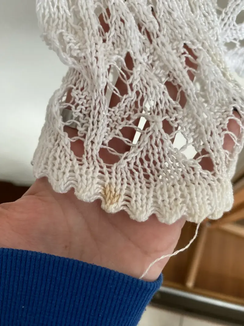 Suéter tejido blanco de encaje - 3
