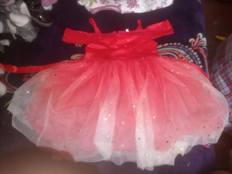 Vestido de fiesta rojo para niña talla 2 años