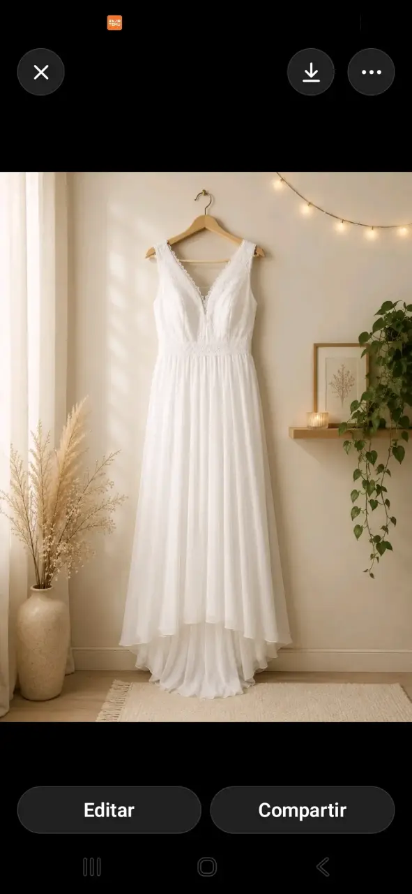 Vestido de novia blanco elegante - 1
