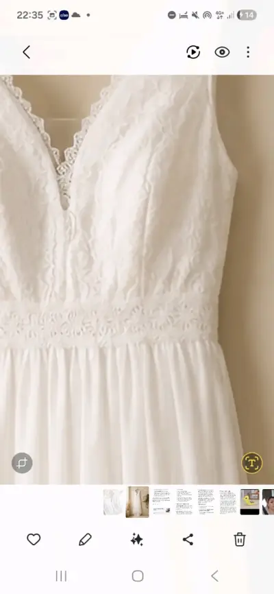 Vestido de novia blanco elegante - miniatura 2