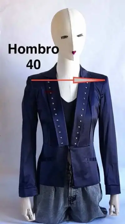 Blazer azul con detalles metálicos - miniatura 2