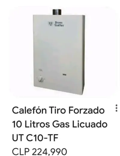 Calefón tiro forzado 10L gas licuado - miniatura 3