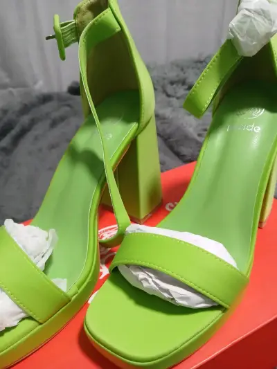 Sandalias de tacón alto verde Weide - miniatura 3