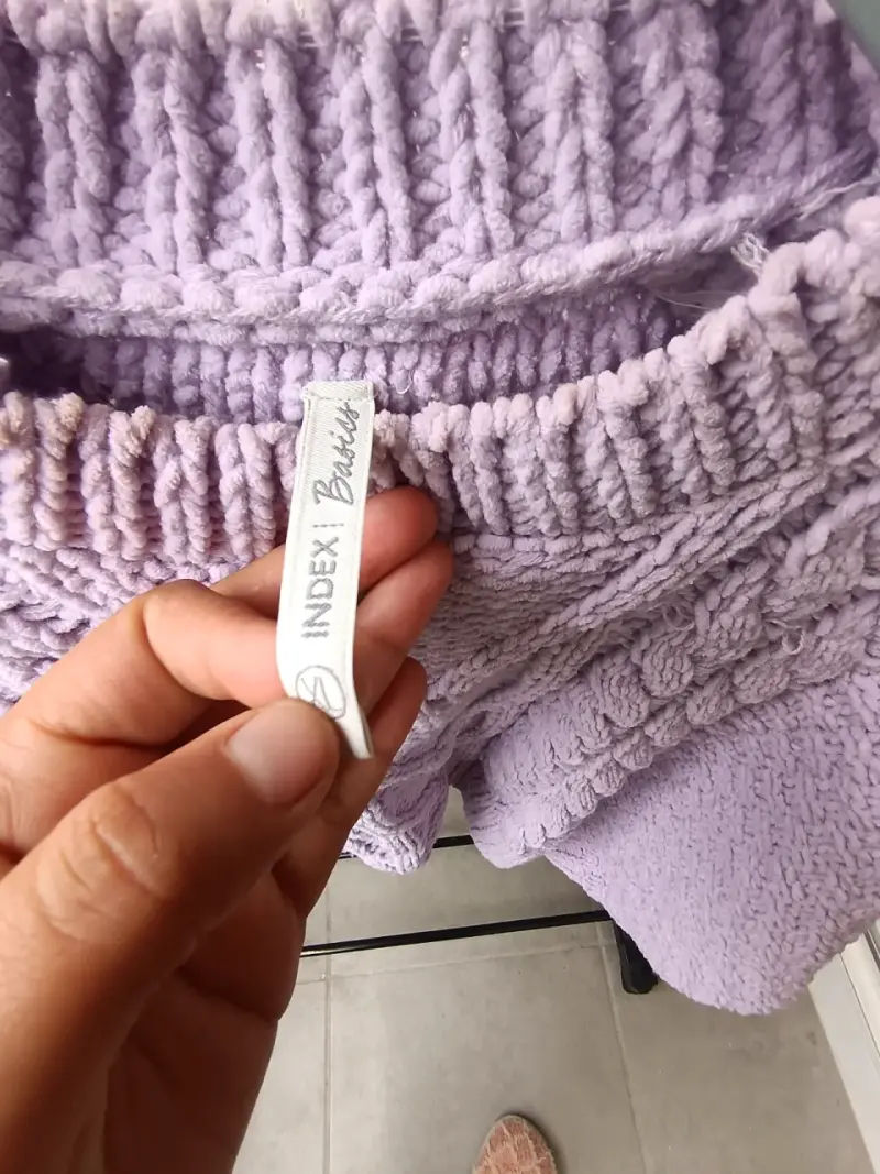 Suéter de punto lila para mujer - 2