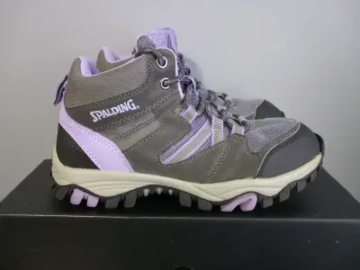 Botas de trekking Spalding gris y lila 34 - miniatura 1