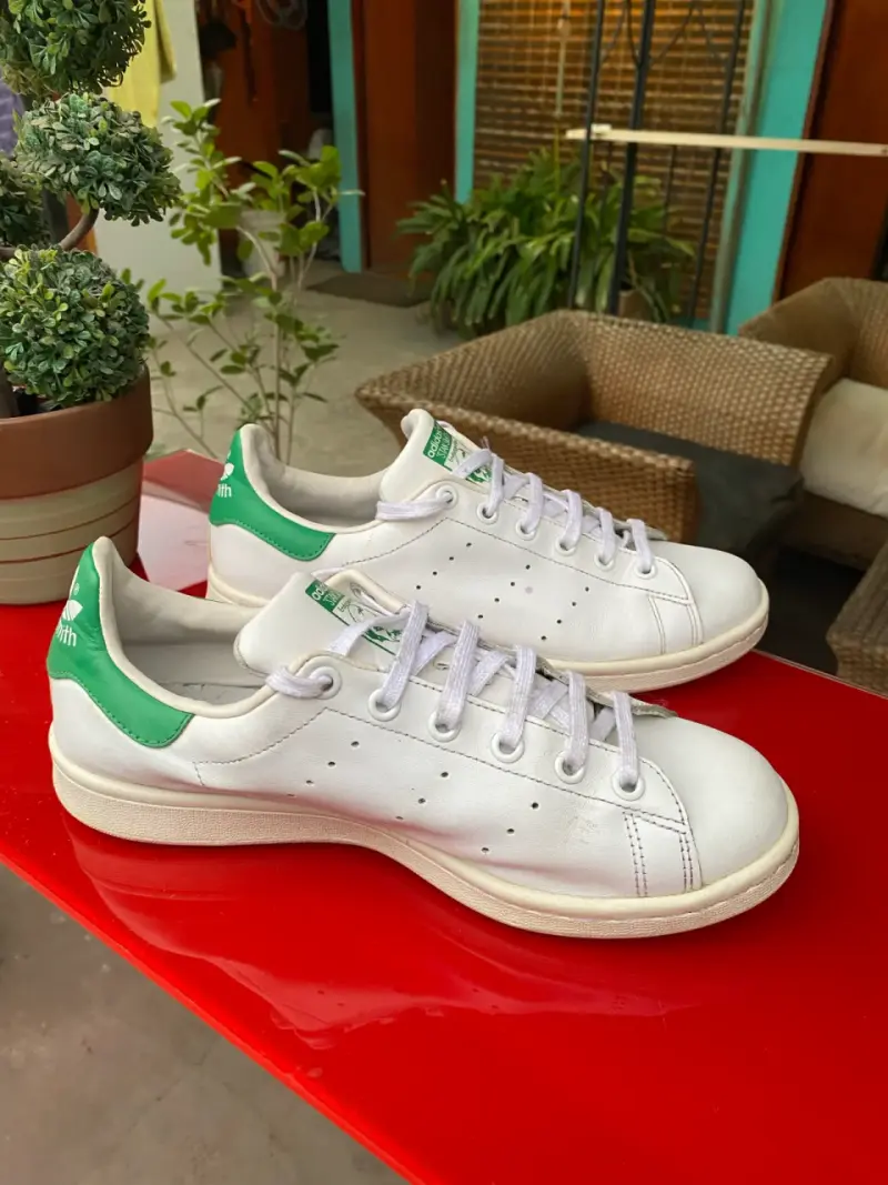 Zapatillas Adidas Stan Smith blancas y verdes - 3