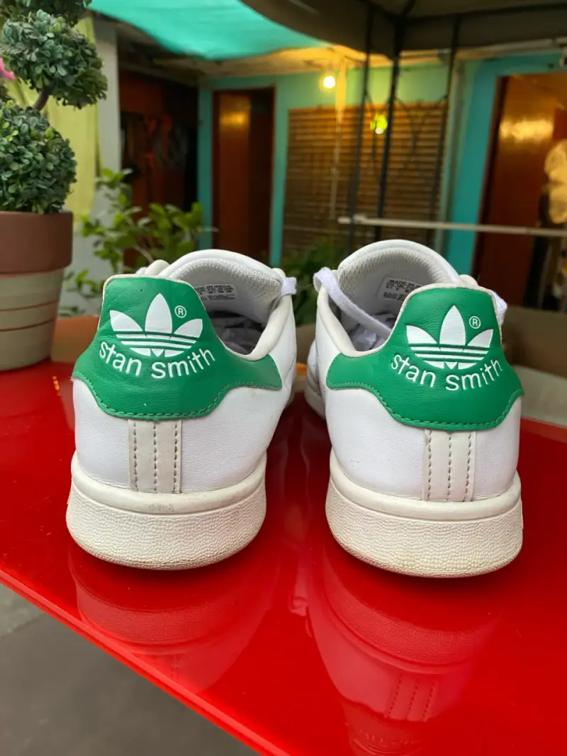 Zapatillas Adidas Stan Smith blancas y verdes - 6