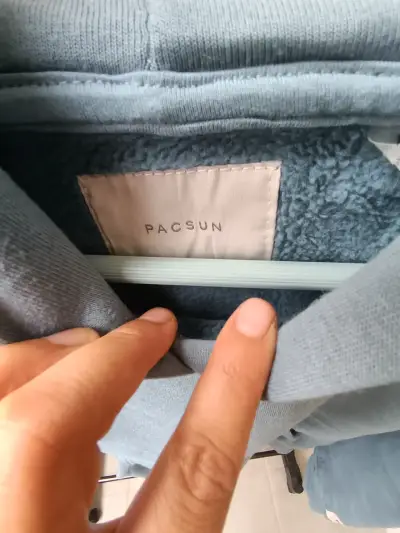 Polerón con capucha azul unisex - miniatura 2