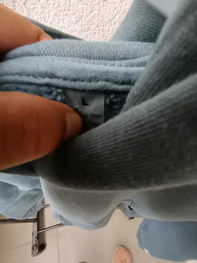 Polerón con capucha azul unisex - miniatura 3