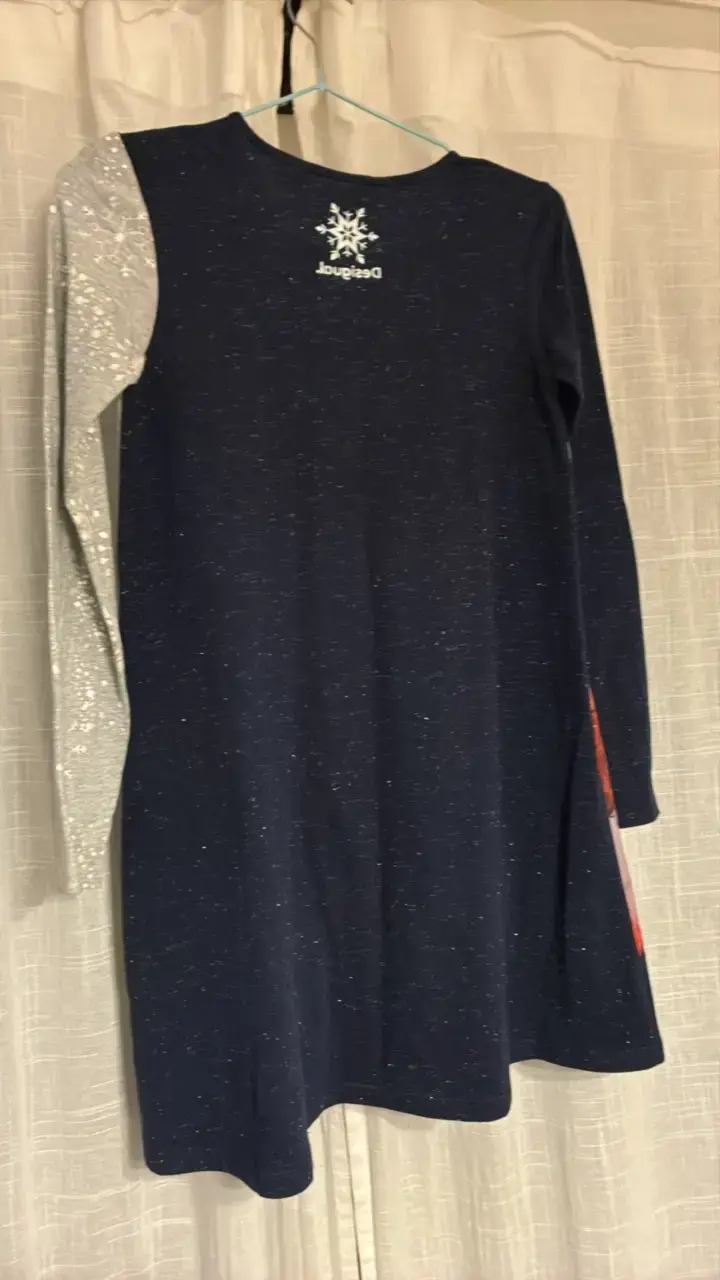 Vestido Frozen para niña con estampado de Elsa y Anna - 3