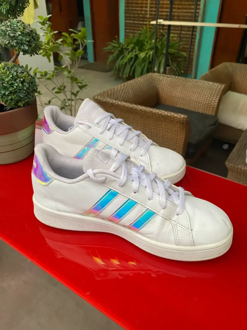 Zapatillas blancas Adidas mujer blancas. - 5