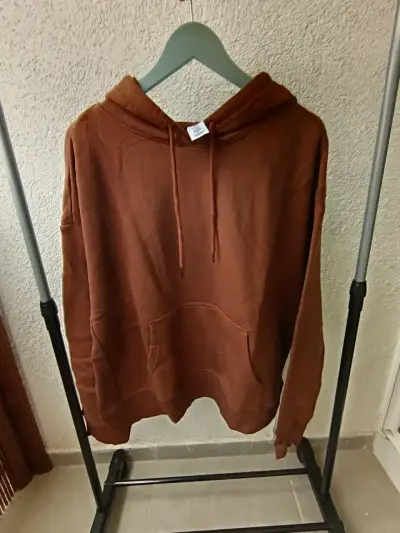 Polerón con capucha marrón unisex - miniatura 1