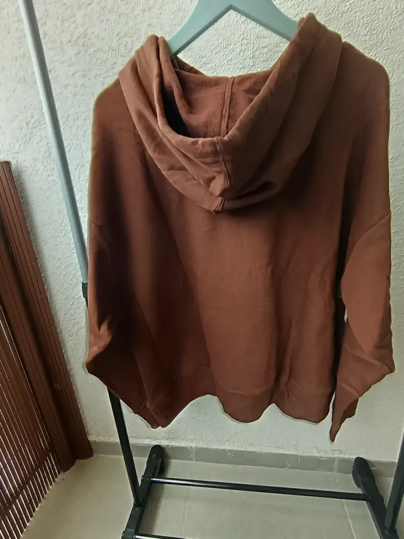 Polerón con capucha marrón unisex - 4