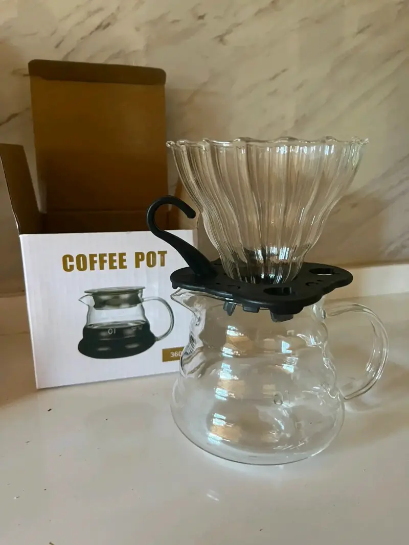 Cafetera de vidrio con filtro y jarra 360ml - 2
