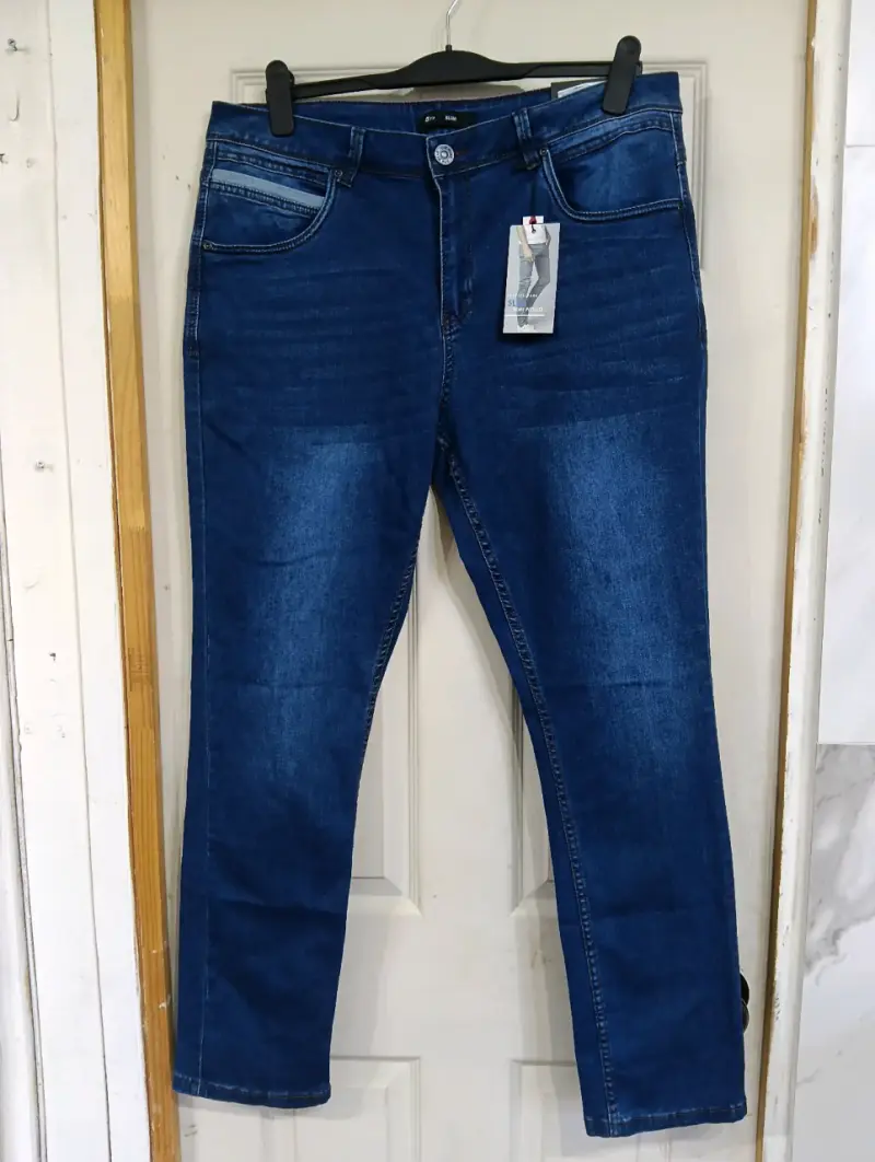 Jeans elásticado azul para hombre talla 50