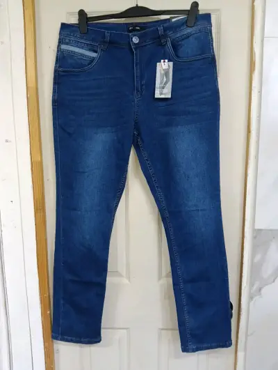 Jeans elásticado azul para hombre talla 50 - miniatura 3
