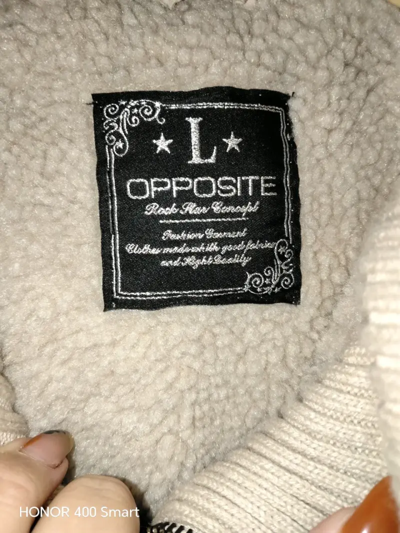 Parka beige con capucha de piel sintética - 3