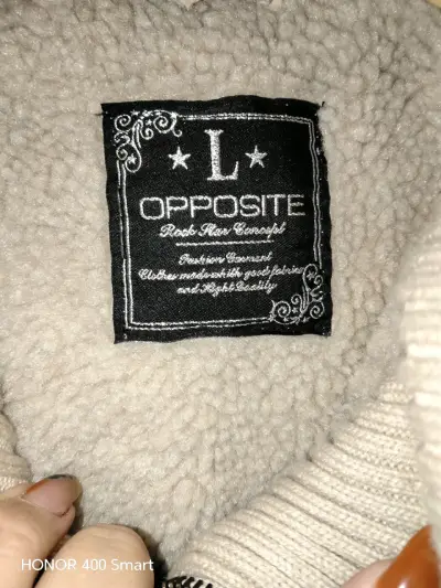 Parka beige con capucha de piel sintética - miniatura 3