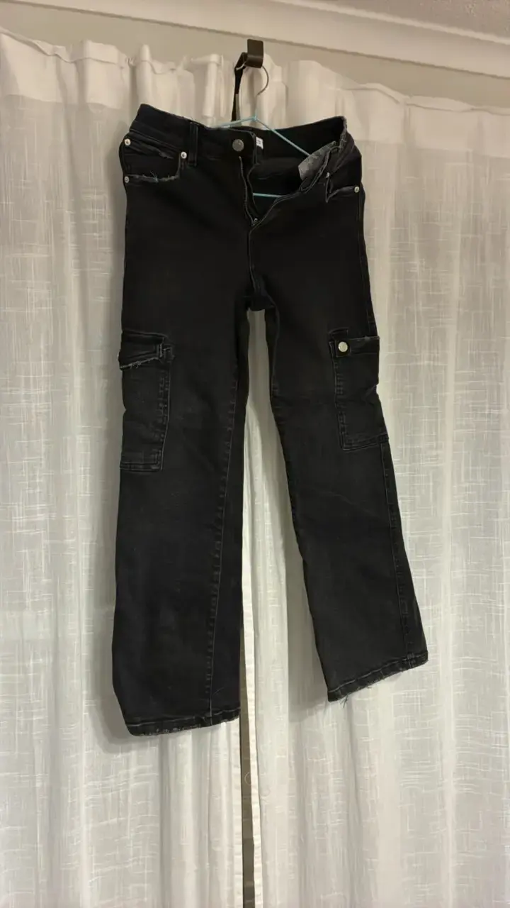 Pantalones cargo negros para hombre