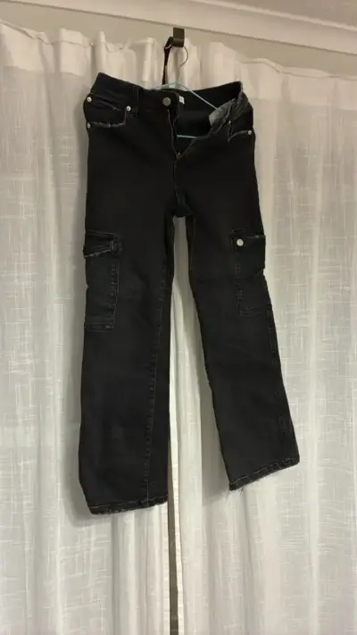Pantalones cargo negros para hombre - miniatura 1