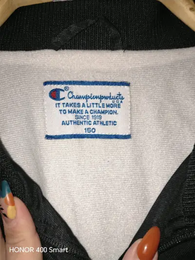 Chaqueta deportiva Champion negra con cierre - miniatura 2