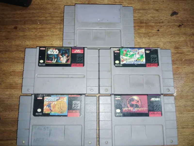 Lote de cartuchos Super Nintendo clásicos