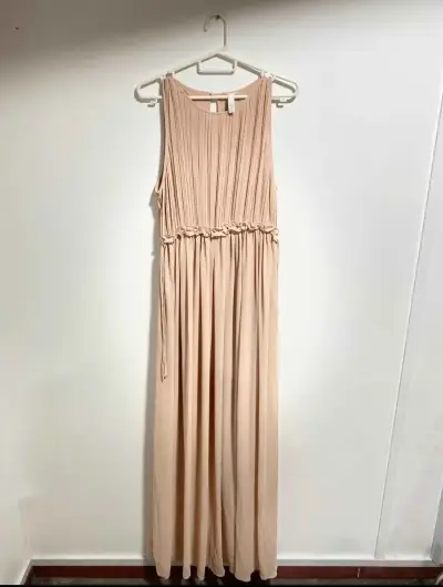 Vestido Largo Palo Rosa sin mangas elegante - miniatura 3