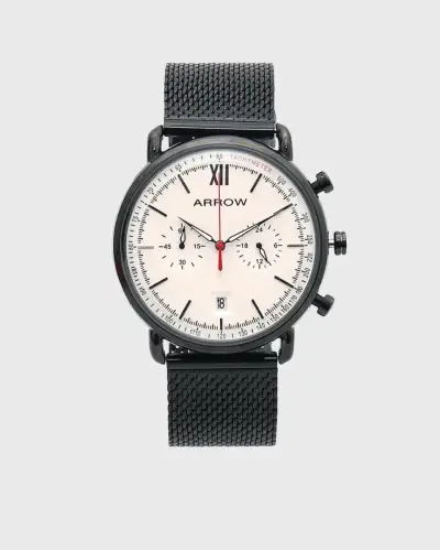 Reloj cronógrafo Arrow negro elegante - miniatura 1