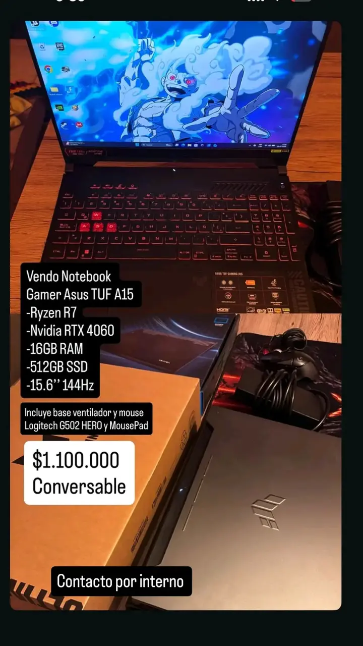 Notebook Gamer Asus TUF A15 Ryzen R7