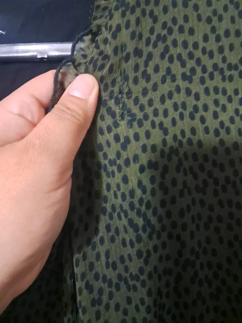 Vestido Zara verde con estampado de puntos - 3