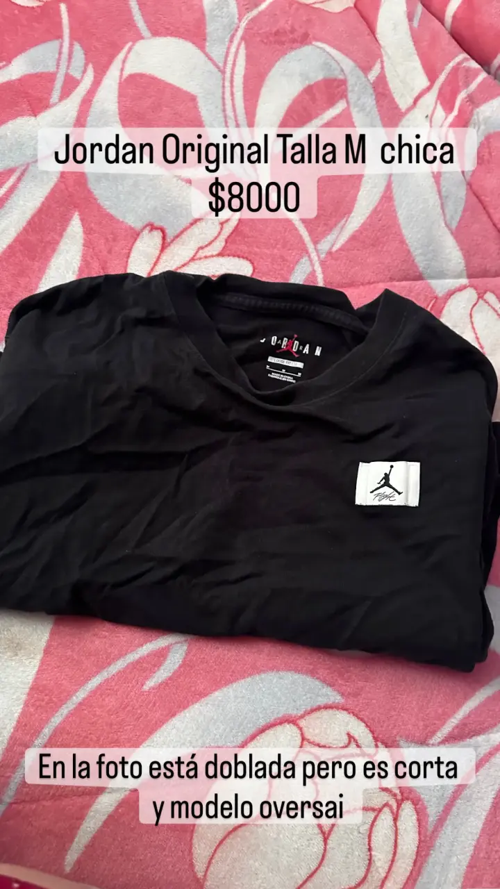 Polera Jordan original negra talla M