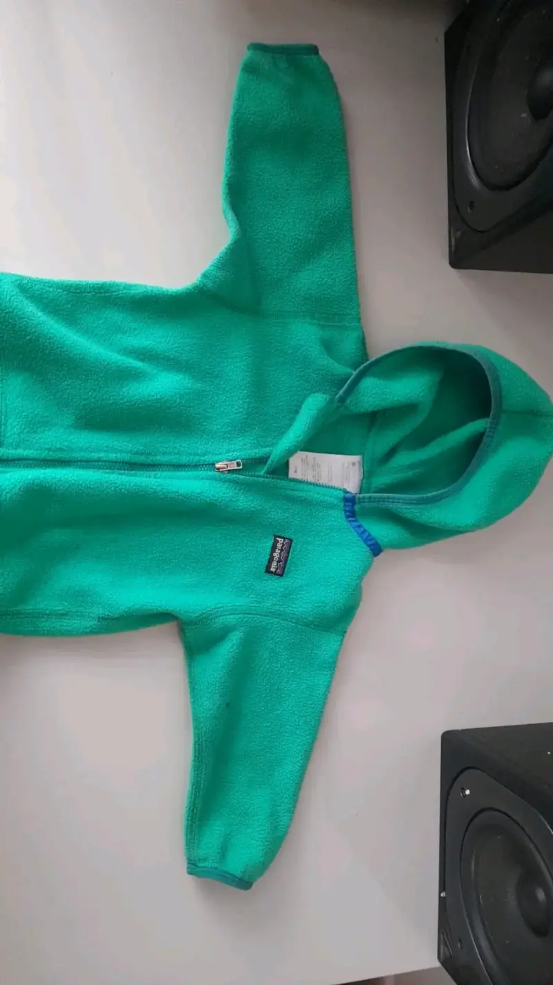 Chaqueta polar verde Patagonia para niños