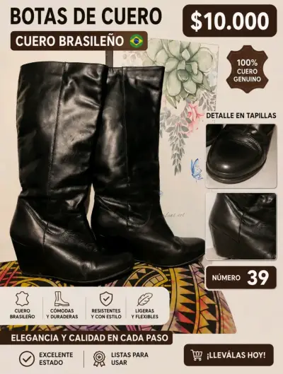 Botas de mujer negras en excelente estado - miniatura 2