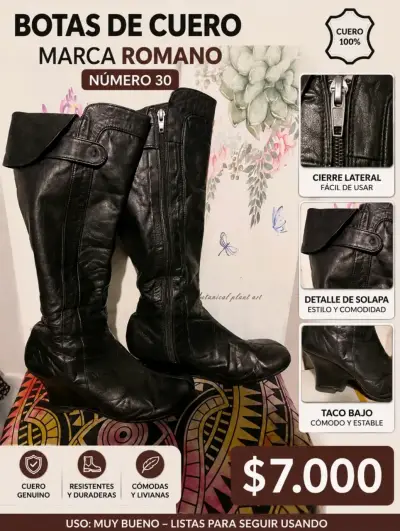Botas de mujer negras en excelente estado - miniatura 3