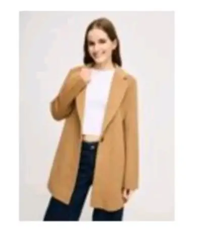 Abrigo camel para mujer elegante - miniatura 1