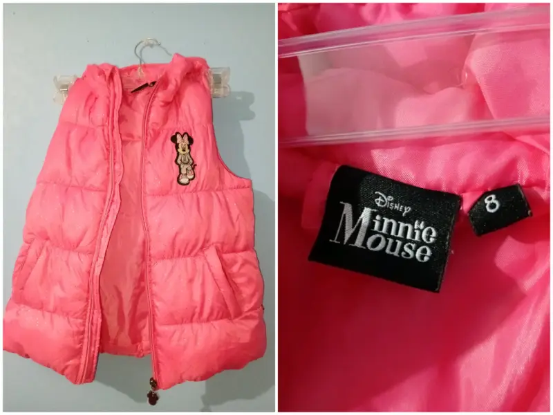 Chaleco sin mangas Disney Minnie Mouse rosado
