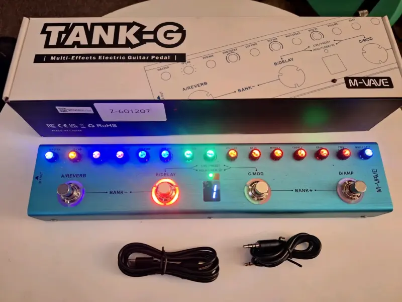 Pedal de efectos múltiples M-VAVE TANK-G para guitarra - 1