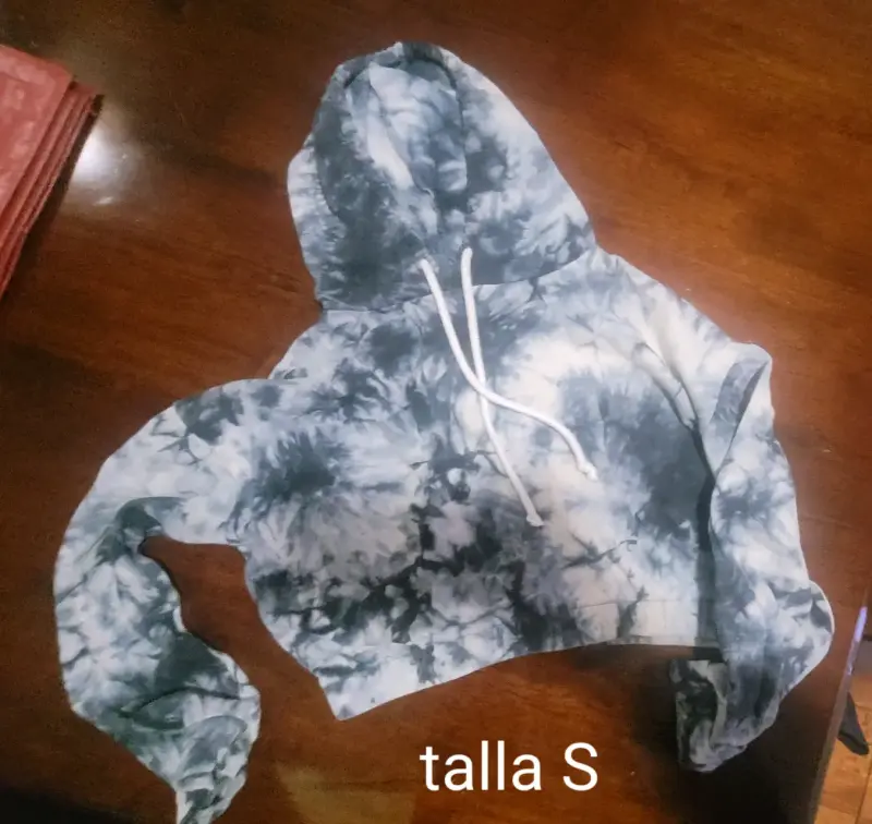 Polerón con capucha tie-dye talla S