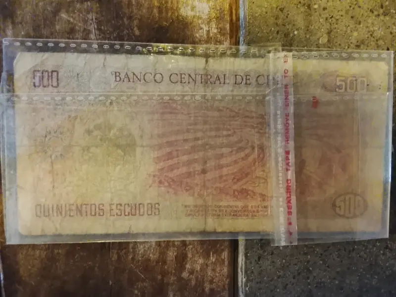 Billete antiguo de 500 escudos chilenos - 2