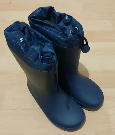 Botas de lluvia azul marino impermeables - miniatura 1