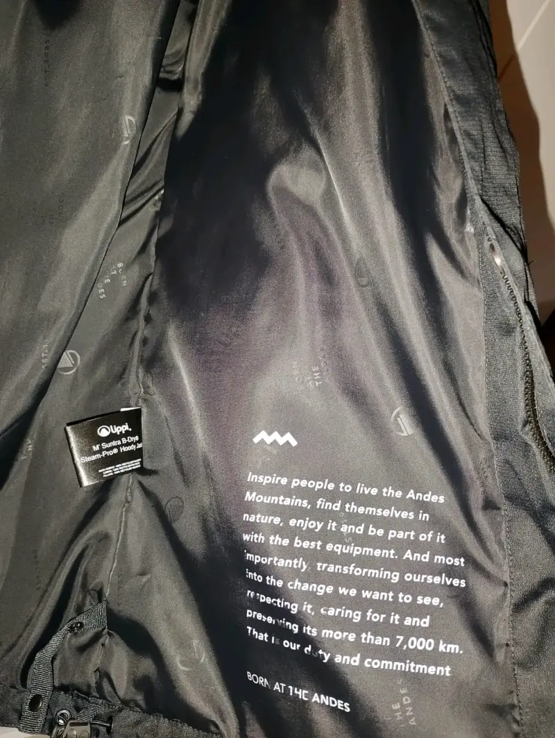 Chaqueta negra impermeable Upp! para hombre - 3