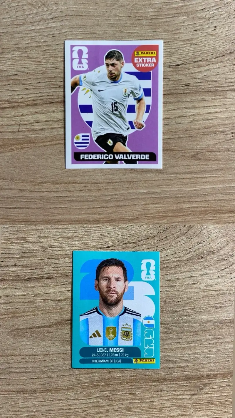 Láminas Panini: Extra sticker: valverde + Messi - 1