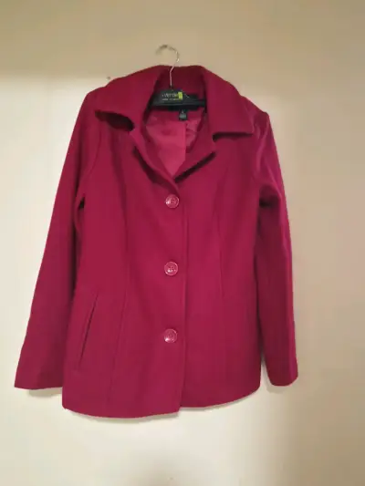 Abrigo rojo mujer  talla M - miniatura 1